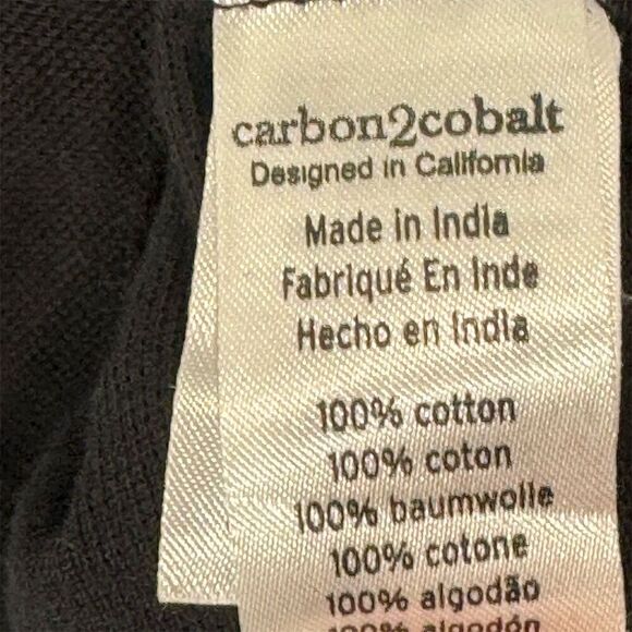 Carbon2Cobalt Effortlessly Cool Black Button Shirt M Soft Cotton Minimal Dadcore - Picture 7 of 9